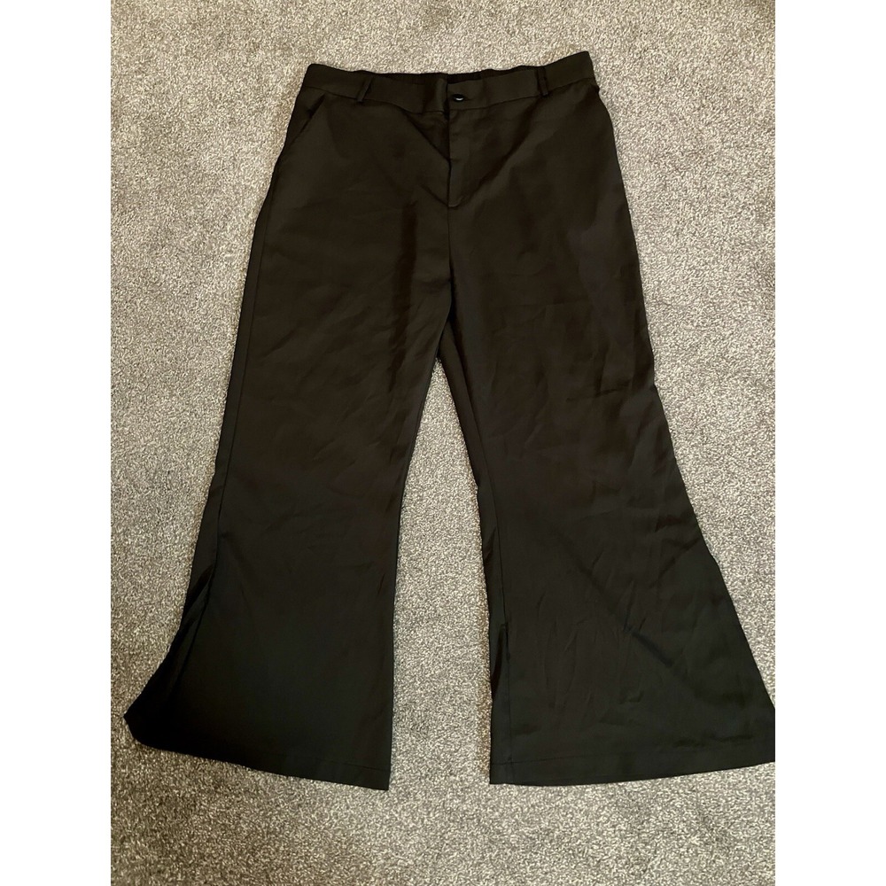 BLOOMCHIC‎ WIDE LEG Pull On Black Pants Women's 14–16 Plus Sz 1X XL